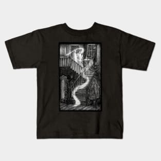 A Haunted House Ink Illustration Kids T-Shirt